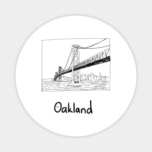 Cityscape Oakland California Magnet